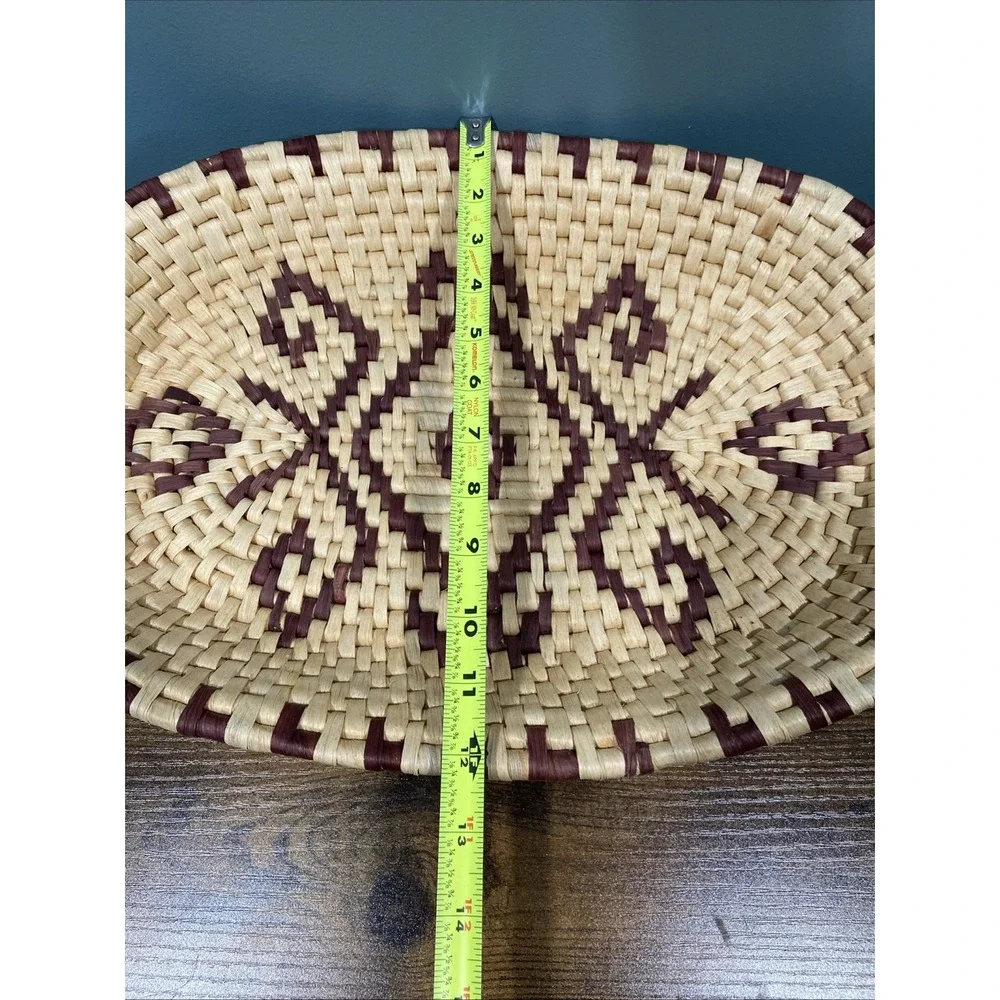 Set Of Woven Baskets Oval And Star Granny Core Boho Decor - Picture 7 of 7